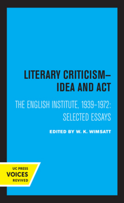 Literary Criticism|W. K. Wimsatt