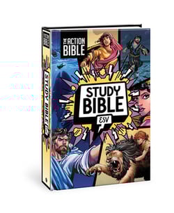 The Action Bible Study Bible Esv, Hardcover, Full Color|David C Cook
