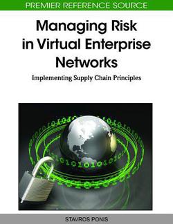 Managing Risk in Virtual Enterprise Networks|Stavros Ponis