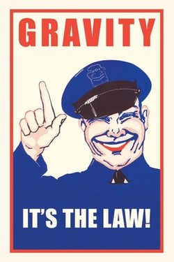 Vintage Journal Gravity, It's the Law|Found Image Press