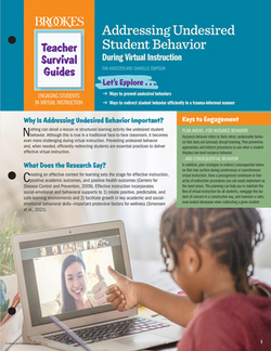 Addressing Undesired Student Behavior During Virtual Instruction|Timothy Knoster