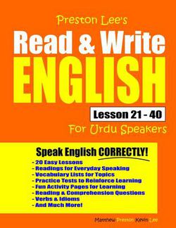 Preston Lee's Read & Write English Lesson 21 - 40 For Urdu Speakers|Matthew Preston