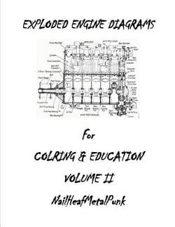 Engine Diagrams Exploded for Coloring and Education|Michael Ganly