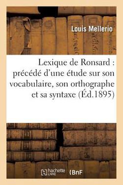 Lexique de Ronsard|Louis Mellerio