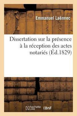 Dissertation Sur La Présence À La Réception Des Actes Notariés|Laënnec