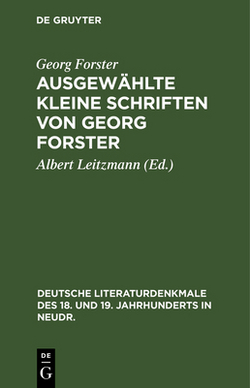 Ausgewählte Kleine Schriften Von Georg Forster|Georg Forster