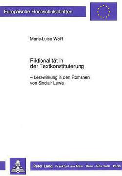 Fiktionalitaet in Der Textkonstituierung|Marie-Luise Wolff