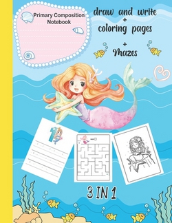 Mermaid Primary Composition Notebook|Alice